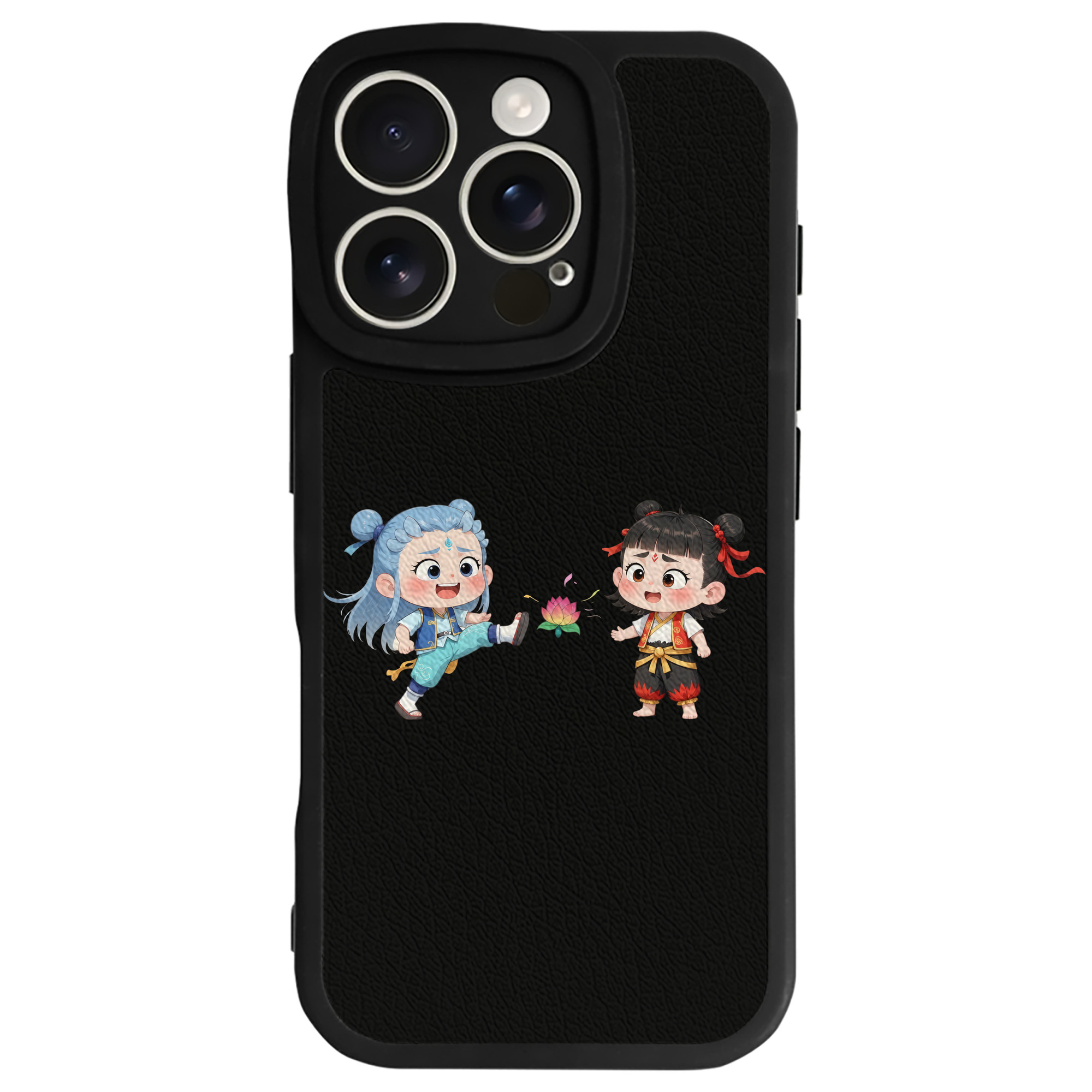 （画像用） Ne Zha 2 ナタ 魔童の大暴れ 【iPhone 16シリーズ対応】シリコンスマホケース（レザー調） 材質：シリコン